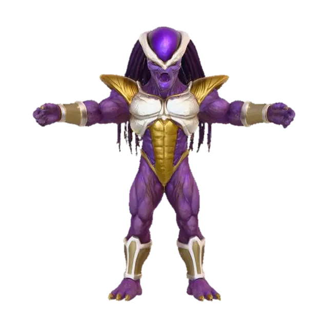 Alien Conqueror, #PBR# 3D model, vytvořený pomocí AI