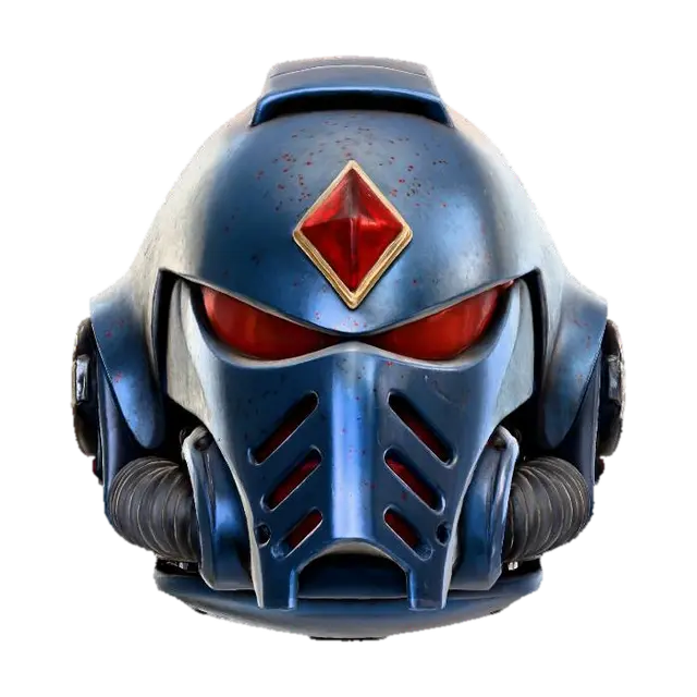 Crimson Visor Sentinel 3D model, vytvořený pomocí AI