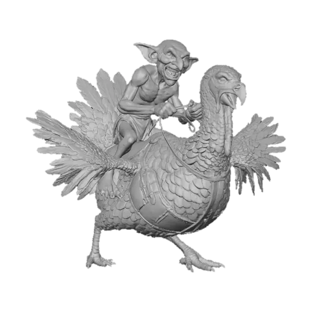 3D model for Goblin Jockey, #Thanksgiving#
