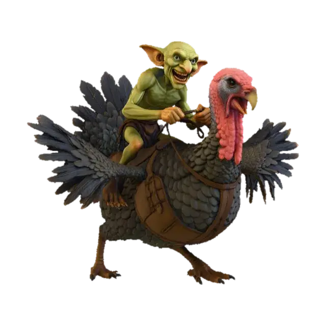 3D model for Goblin Jockey, #Thanksgiving#