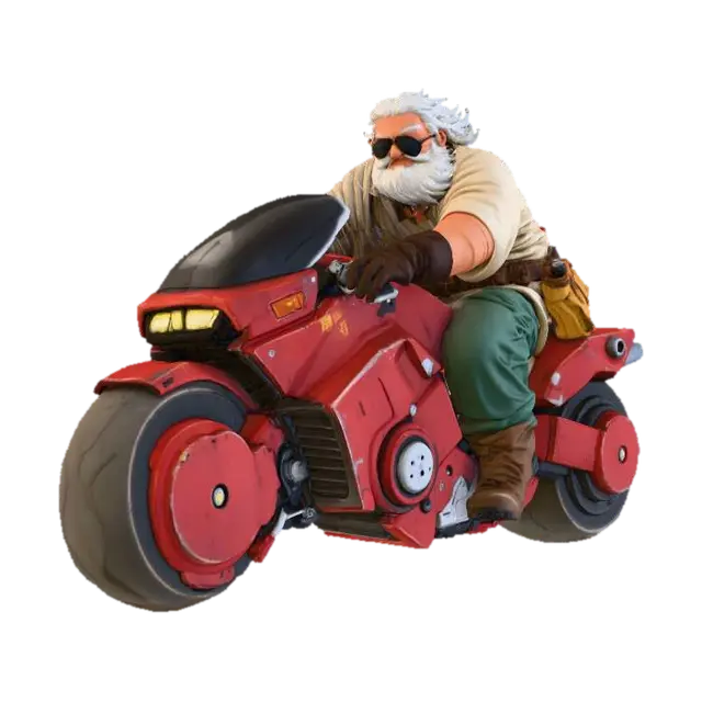 Speeding Santa, #Christmas2025# - Jolly 3D model, vytvořený pomocí AI
