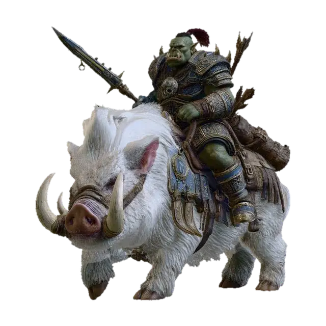 Warboar Warlord - Boar 3D model, vytvořený pomocí AI