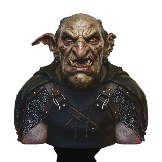 Ravaged Orc Warlord - Brutal 3D model, vytvořený pomocí AI