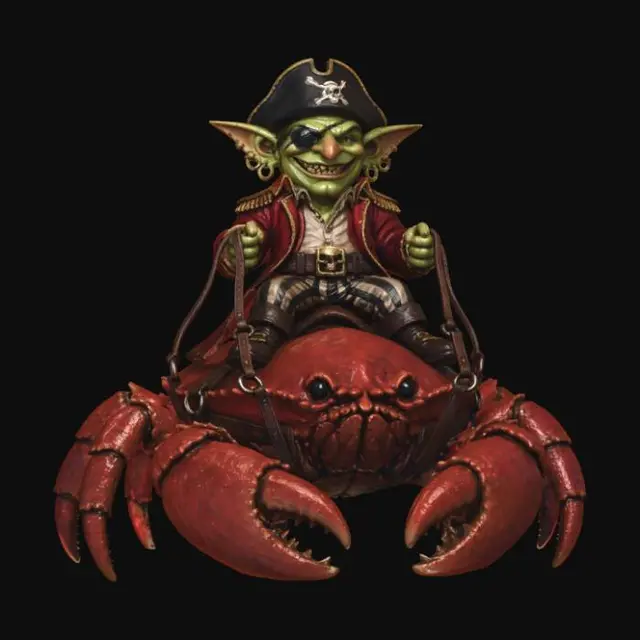 3D model for Captain Greenbeard and the Crimson Crab