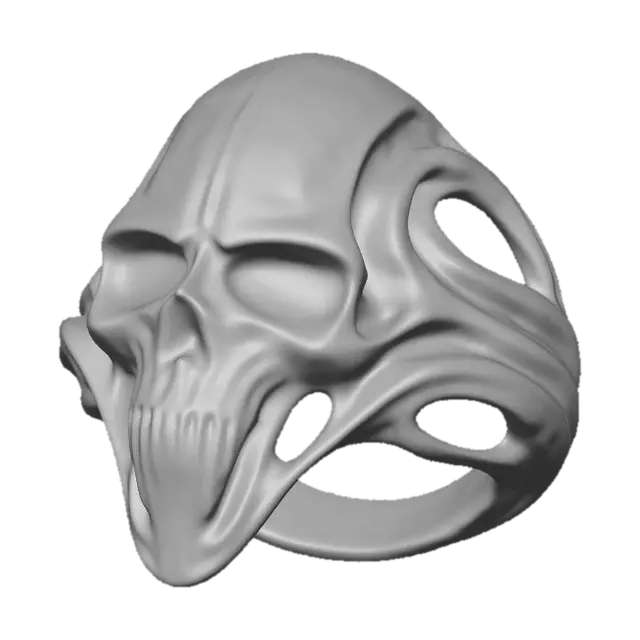 3D model for Chrome Skull Ring