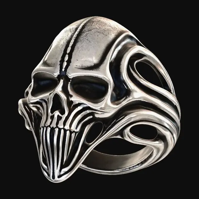 3D model for Chrome Skull Ring