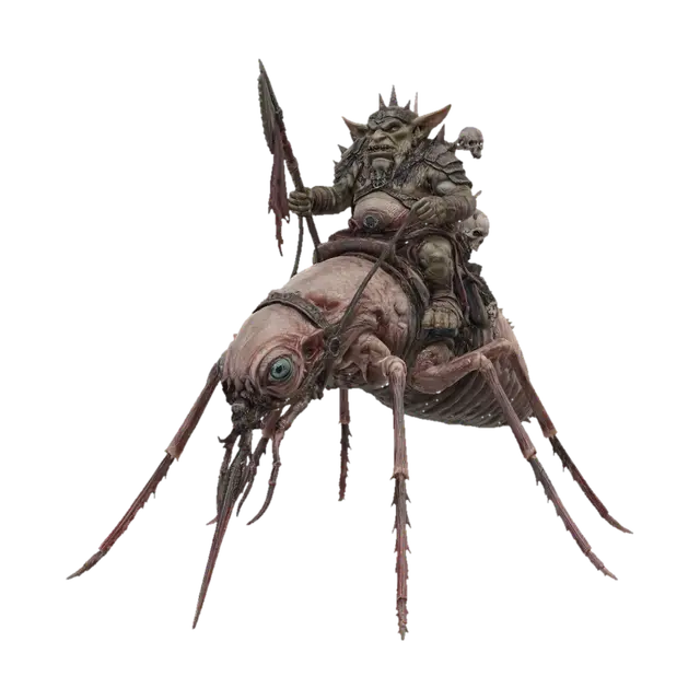 The Dreadbeast Rider - Mounted 3D model, vytvořený pomocí AI