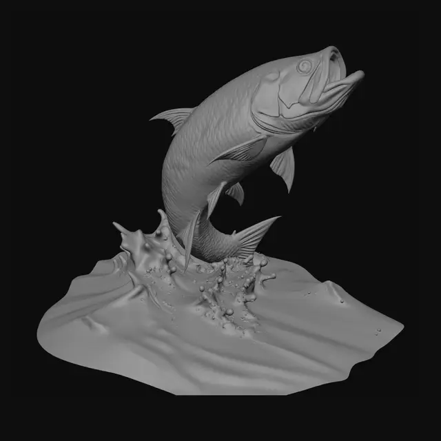 3D model for Leaping Salmon