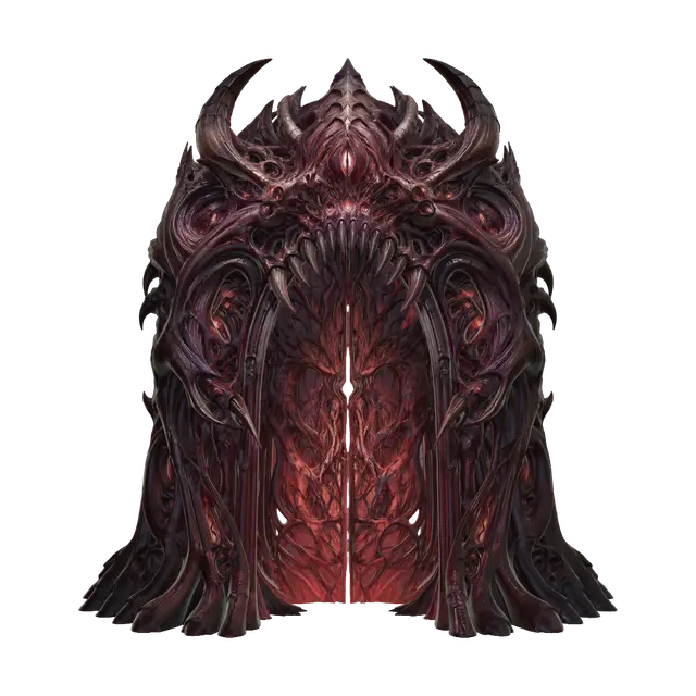 Crimson Gate of the Abyss 3D model, vytvořený pomocí AI