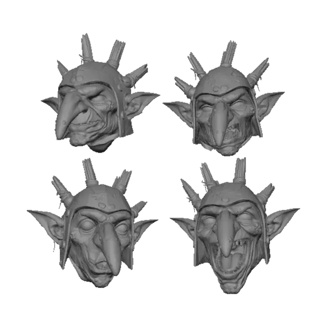 3D model for Goblin Heads Quartet