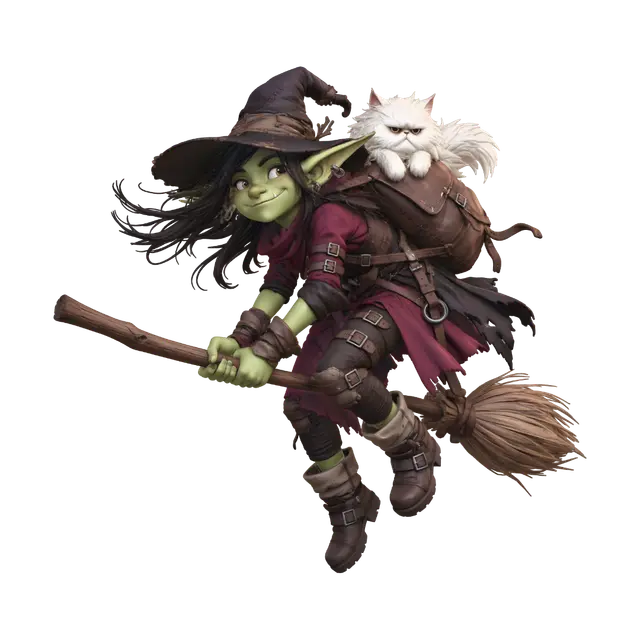 Mara and grumble. - Spellcasting 3D model, vytvořený pomocí AI