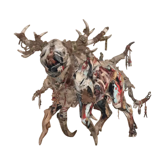 Hornbound Chimera - Clawed 3D model, vytvořený pomocí AI