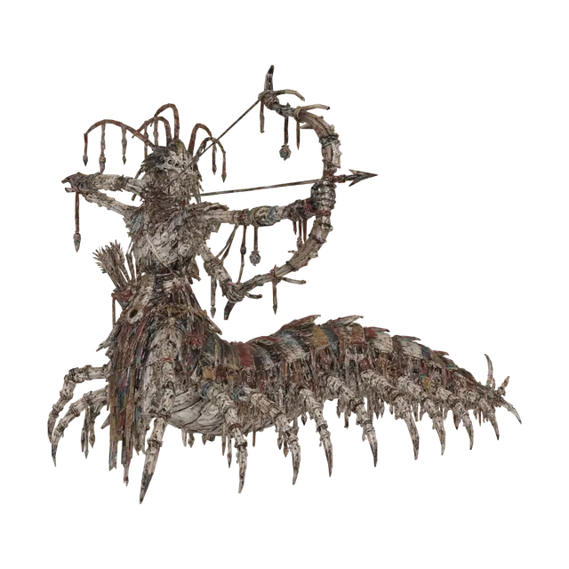 Centipede Archer 3D model, vytvořený pomocí AI