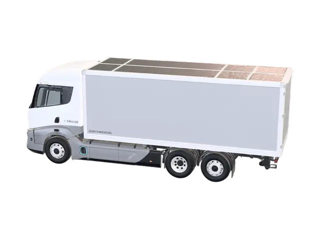 ev truck with a best solar pannel and 10 wheel 3D model, vytvořený pomocí AI