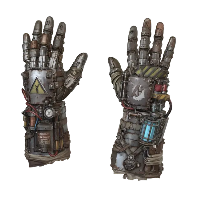 scrapper power gauntlets - Powered 3D model, vytvořený pomocí AI