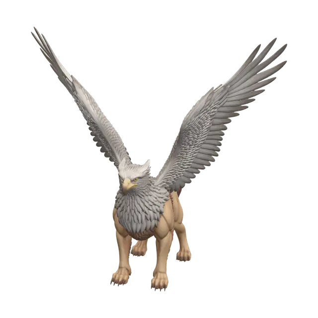 Ornate Hippogriff - Rgb 3D model, vytvořený pomocí AI