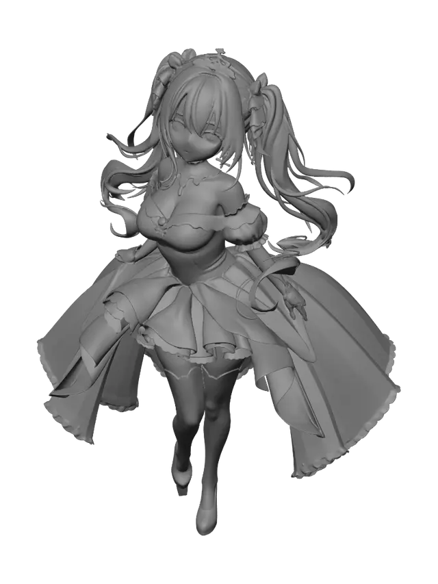 3D model for Seaside Bride in Azure