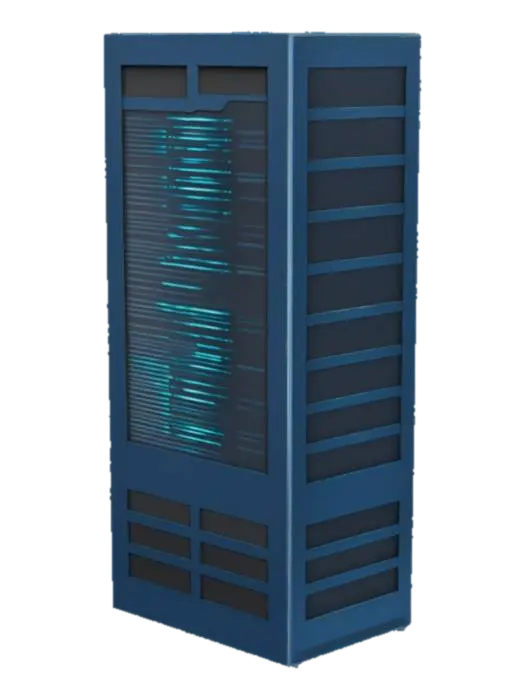 Server Stack Illustration - Internet 3D model, vytvořený pomocí AI