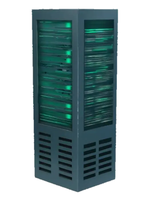 Server Stack Illustration - Internet 3D model, vytvořený pomocí AI
