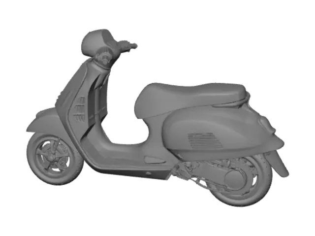 3D model for Beige Vespa GT Scooter