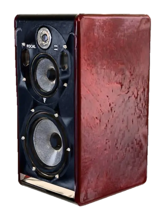 studio audio monitor 3D model, vytvořený pomocí AI