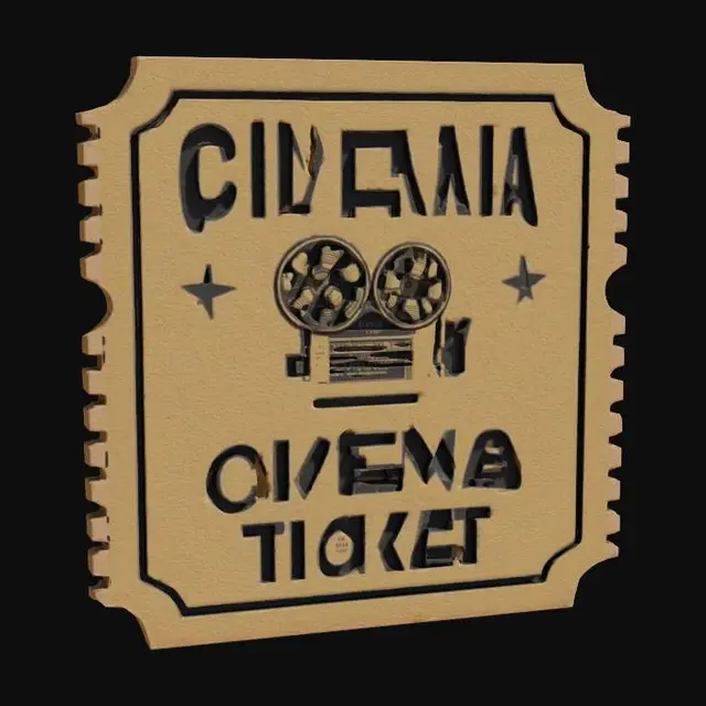 3D model for Cinema Ticket Icon