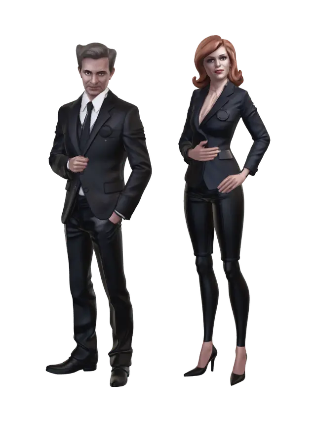 Modello 3D Agents moulder and sculley, generato dall’IA