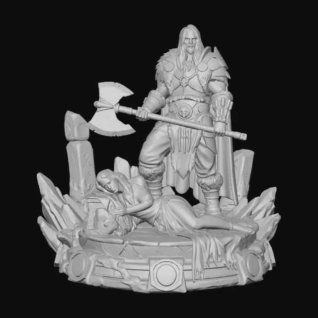 3D model for The Sentinel and the Sleeping Maiden