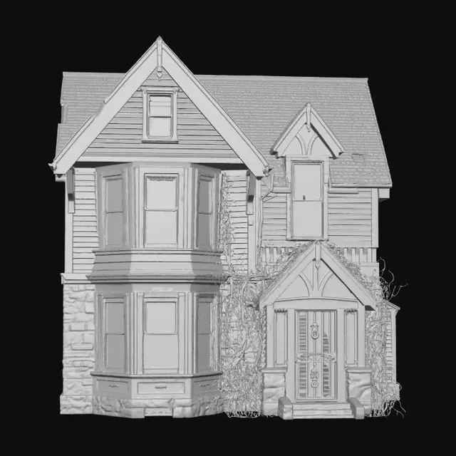 3D model for The Crumbling Victorian House