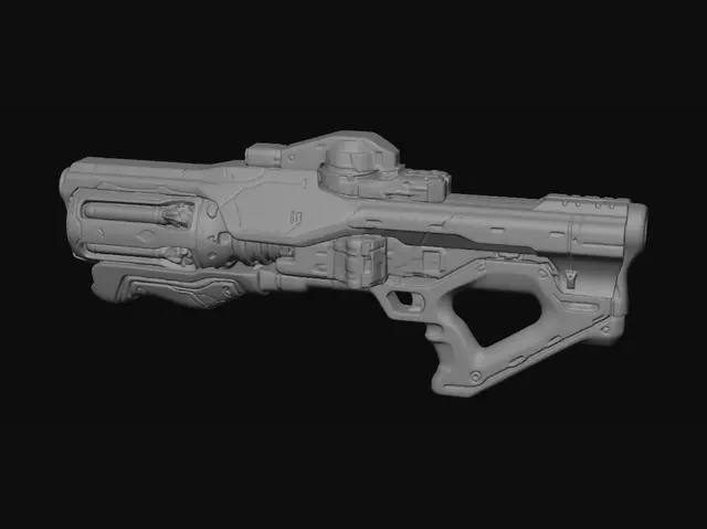 3D model for UNSC Battle Rifle Concept