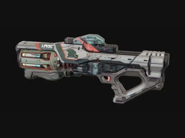 3D model for UNSC Battle Rifle Concept