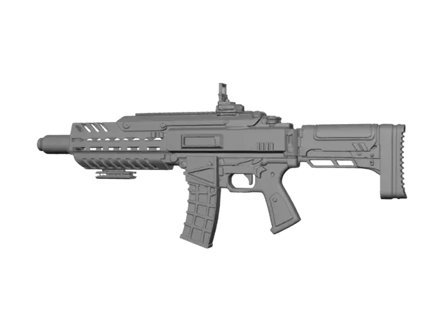 3D model for Obsidian Vanguard Assault Rifle