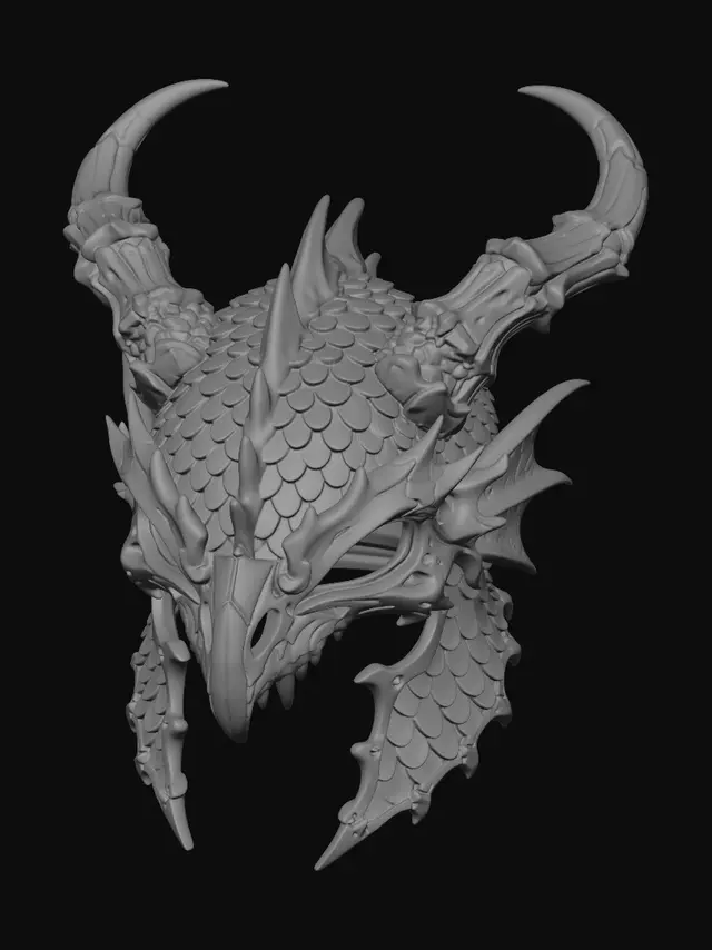 3D model for Dragon Skull