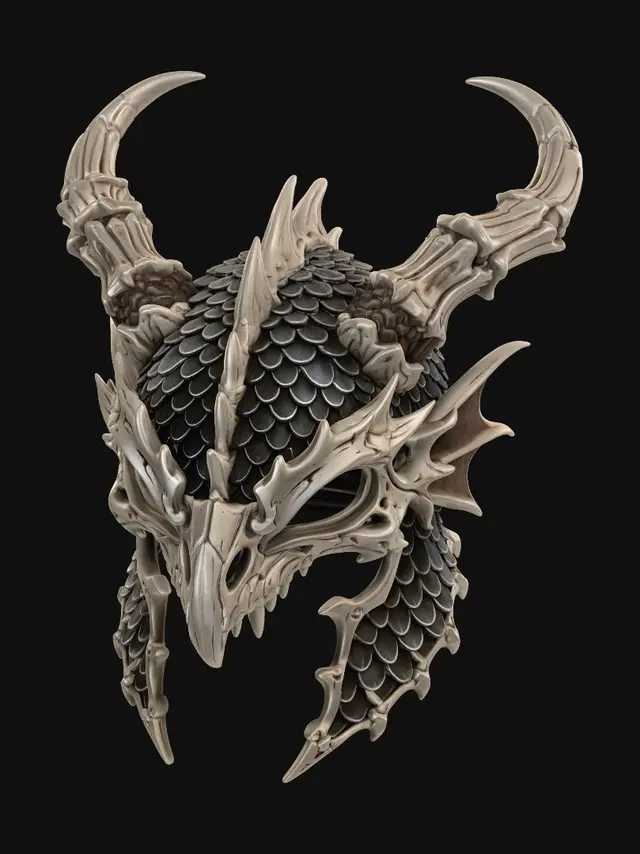 3D model for Dragon Skull