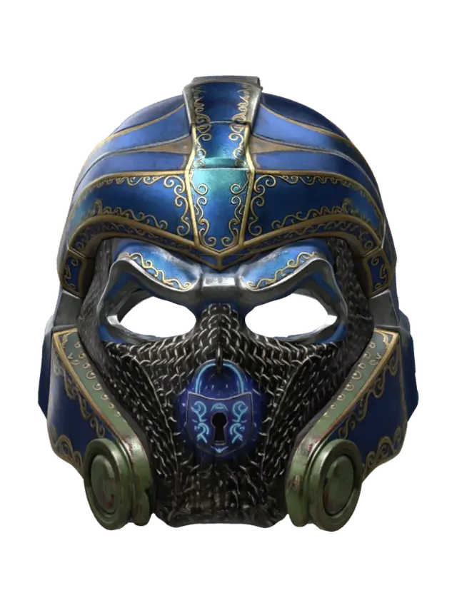 Futuristic Gas Mask Helmet - Vent 3D model, vytvořený pomocí AI