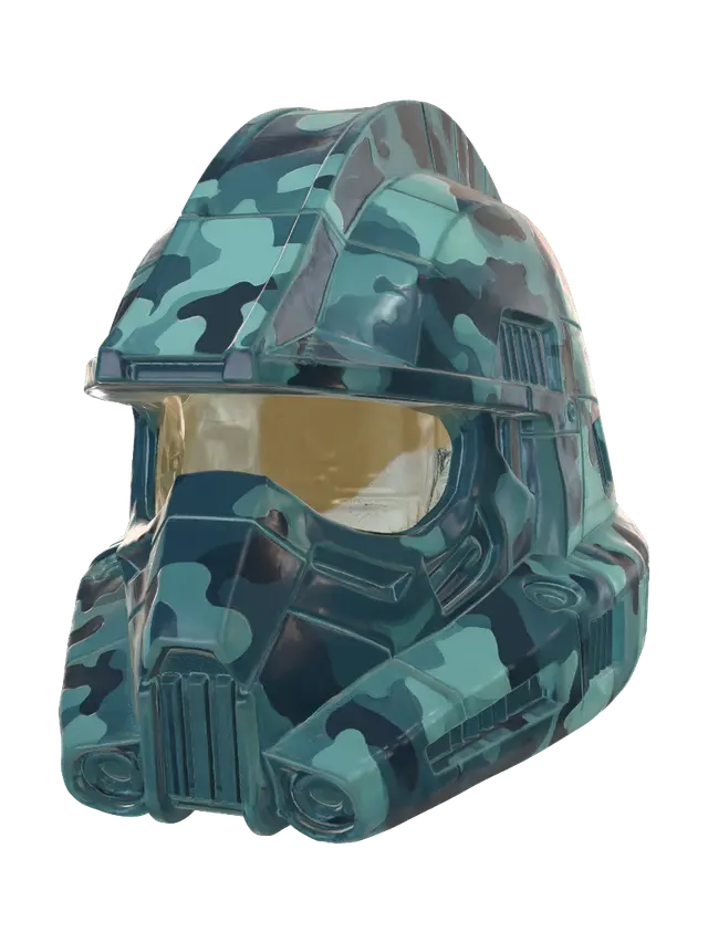 3D model for Blue Camouflage Helmet
