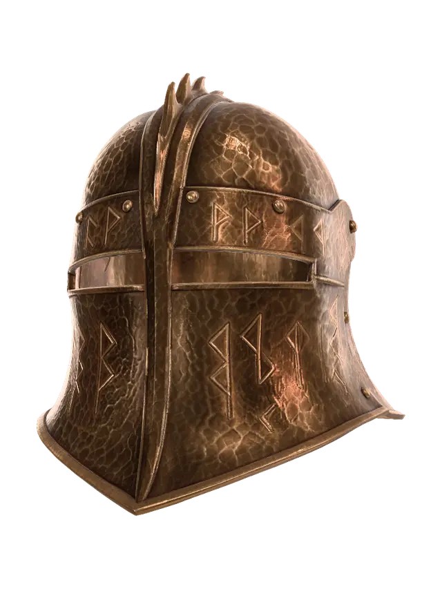 Medieval Visor Helmet 3D model, vytvořený pomocí AI