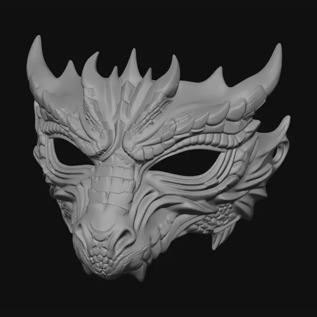 3D model for White Dragon Mask