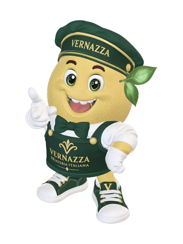 Vernazza Lemon Mascot 3D model, vytvořený pomocí AI