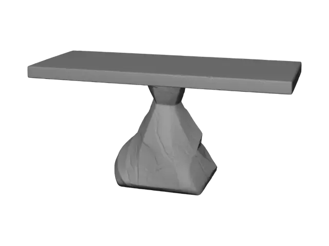 3D model for Monolithic Stone Bench