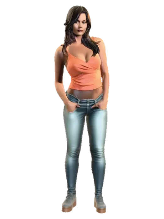 Amber Portrait - Arts 3D model, vytvořený pomocí AI