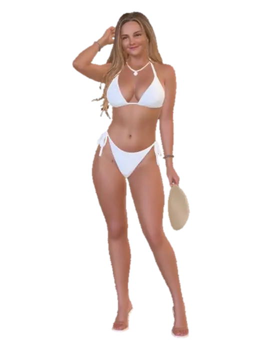 Golden Hour Beach Portrait - Girls 3D model, vytvořený pomocí AI