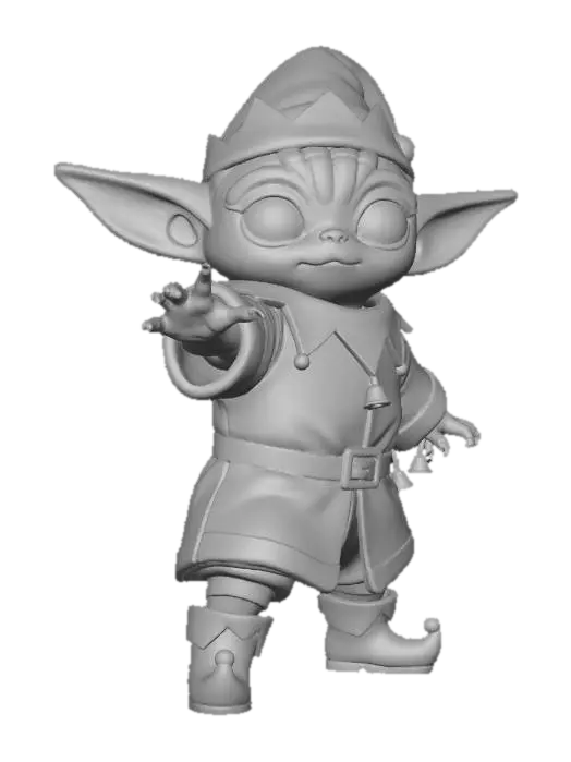 3D model for Elf Yoda Holiday Magic