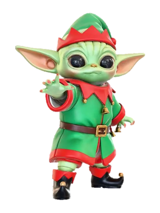 3D model for Elf Yoda Holiday Magic
