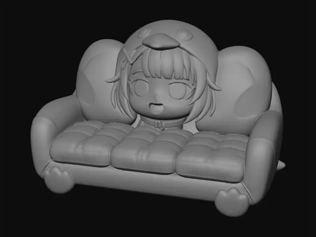 3D model for Penguin Themed Plush Couch