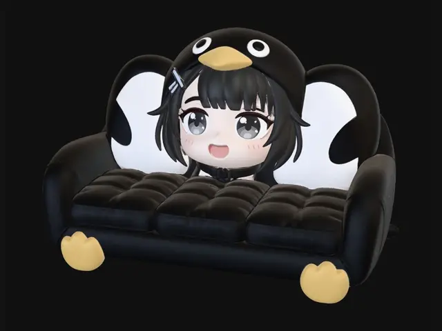 3D model for Penguin Themed Plush Couch