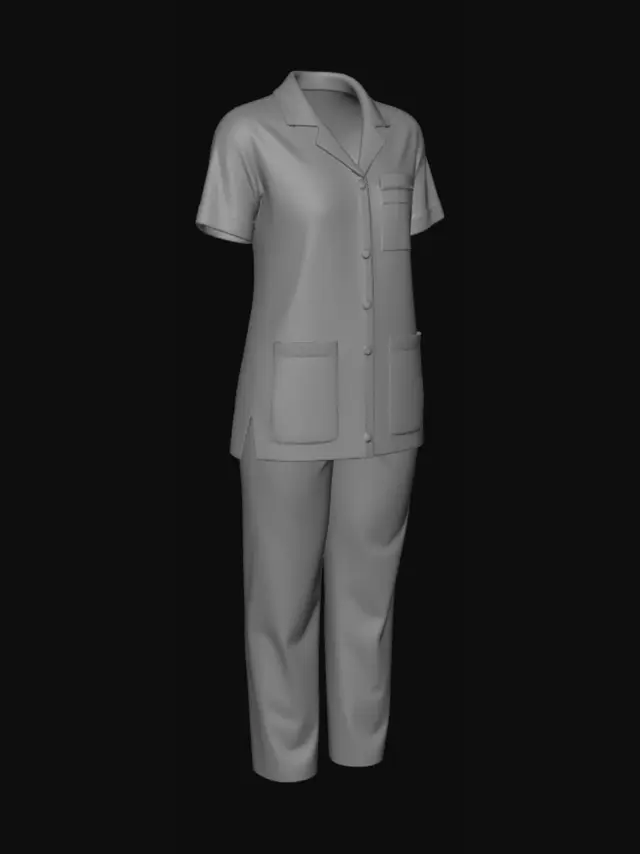 3D model for Staff Nurse Uniform