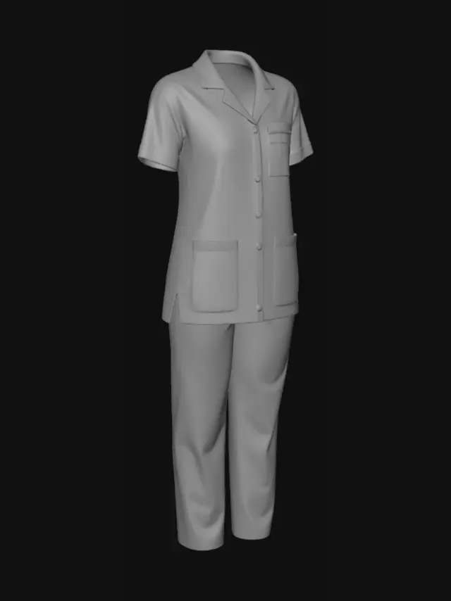 3D model for Staff Nurse Uniform