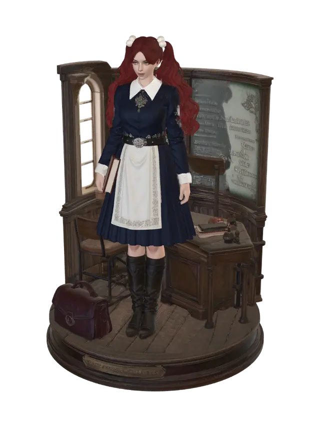 Russian Academic Heroine 3D 3D model, vytvořený pomocí AI