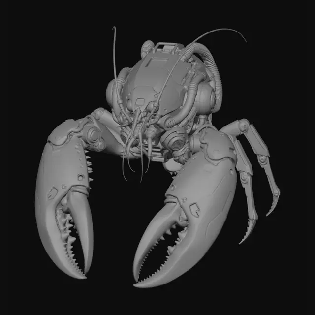 3D model for Crimson Mecha-Scorpion